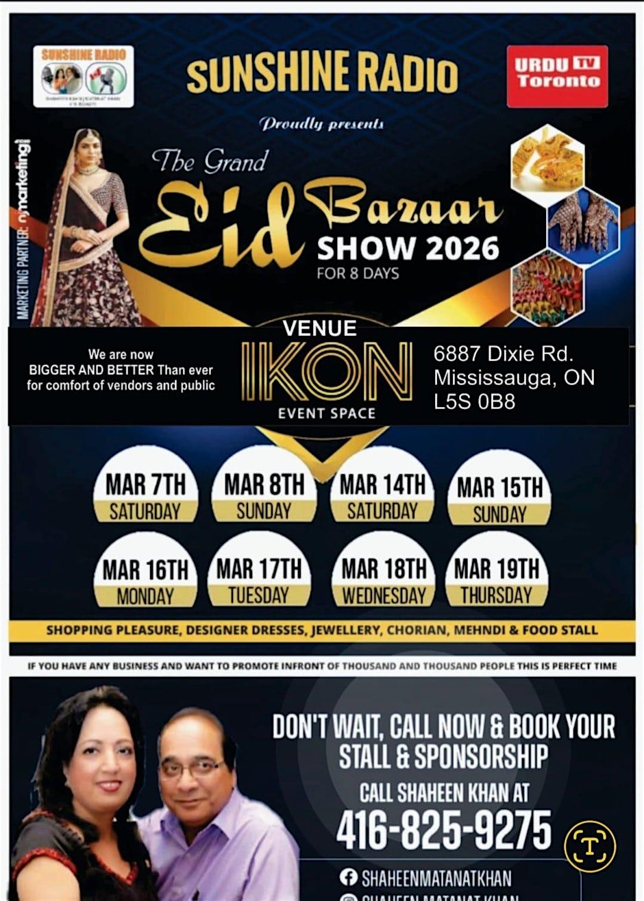 Sunshine Radio's Grand Eid Bazaar Show 2026 at Ikon Event Space